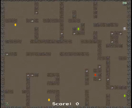 Screenshot of maze video game