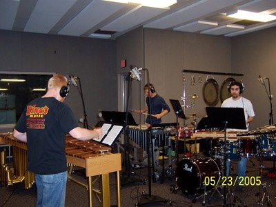 youngstown percussion collective musicians in studio