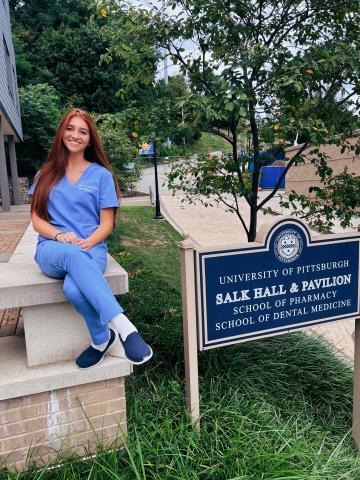 Mya Blanco poses at University of Pittsburgh School of Dental Medicine